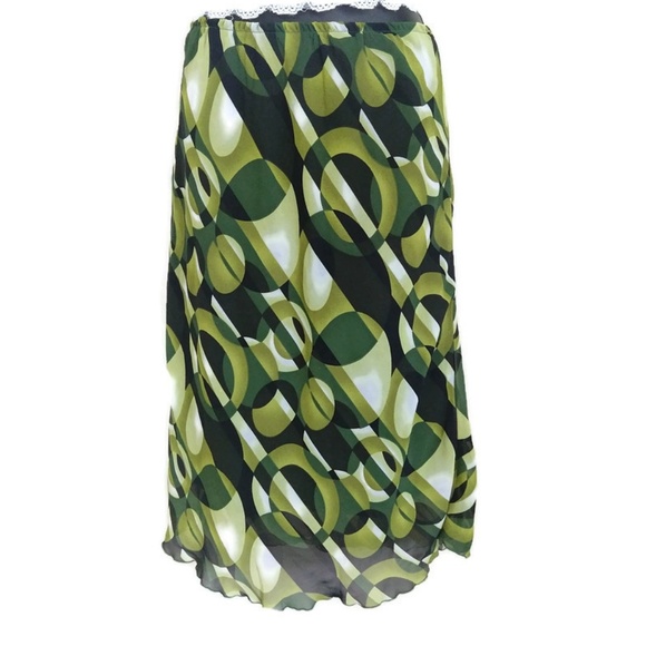Clio Dresses & Skirts - Clio Vintage Geometric Circle Pattern Skirt M